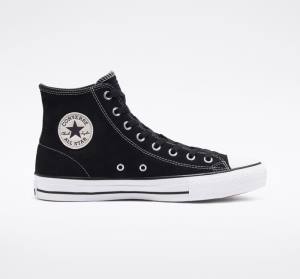 Buty Skate Converse CONS Chuck Taylor All Star Pro Zamszowe Czarne Białe | CV-765UVC