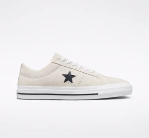 Buty Skate Converse CONS One Star Pro Zamszowe Białe Czarne | CV-631IVZ