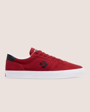 Trampki Niskie Converse Boulevard Zamszowe Czerwone | CV-741MEO