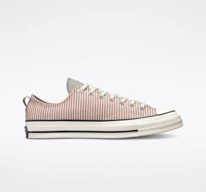 Trampki Niskie Converse Chuck 70 Crafted Stripe Oliwkowe | CV-910TXY