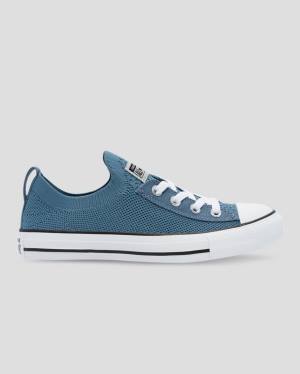 Trampki Niskie Converse Chuck Taylor All Star Shoreline Knit Glitter Niebieskie | CV-082TOP