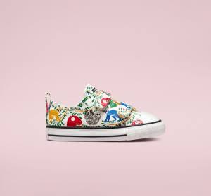 Trampki Niskie Converse Chuck Taylor All Star Easy-On Multicolored Animals Białe Kolorowe Czarne | CV-086LFR