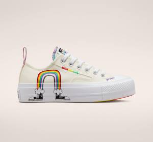 Trampki Niskie Converse Chuck Taylor All Star Lift Platformie Pride Czerwone | CV-130BOF