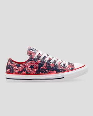 Trampki Niskie Converse Chuck Taylor All Star Logo Replay Czerwone Czarne | CV-392DFH