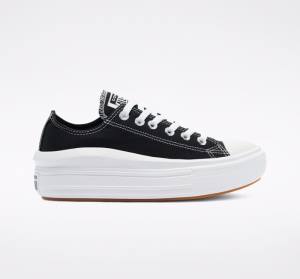 Trampki Niskie Converse Chuck Taylor All Star Move Platformie Czarne Białe | CV-610LWU