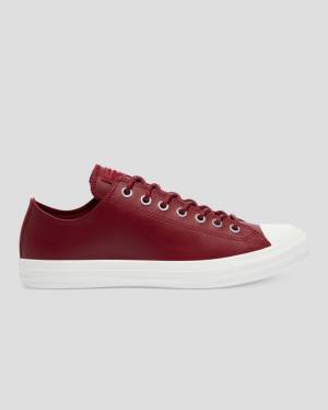 Trampki Niskie Converse Chuck Taylor All Star Seasonal Skórzane Bordowe | CV-672KPM