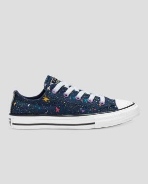 Trampki Niskie Converse Chuck Taylor All Star Star Print Niebieskie Różowe | CV-719XTN