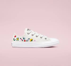 Trampki Niskie Converse Chuck Taylor All Star Floral Embroidery Białe Białe | CV-807RJH