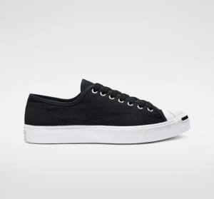 Trampki Niskie Converse Jack Purcell Płócienne Czarne Białe | CV-408ZEO