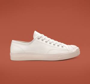 Trampki Niskie Converse Jack Purcell Skórzane Białe Białe Białe | CV-146XDO