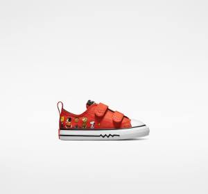 Trampki Niskie Converse Peanuts Chuck Taylor All Star Easy-On Czerwone Czarne Białe | CV-082MRU