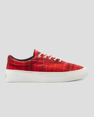 Trampki Niskie Converse Skidgrip Twisted Plaid Czerwone | CV-079PKA