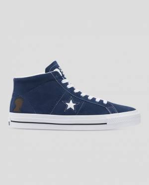 Trampki Wysokie Converse CONS One Star Pro Ben Raemers Foundation Niebieskie | CV-402YAQ