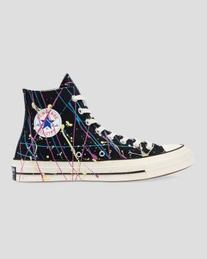 Trampki Wysokie Converse Chuck 70 Archive Print Paint Splatter Czarne | CV-902SFR