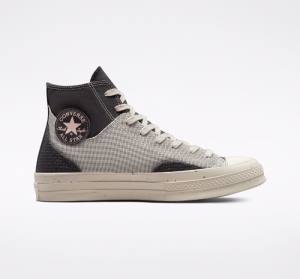 Trampki Wysokie Converse Chuck 70 Crafted Płócienne Brązowe | CV-019ITG