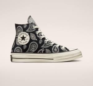 Trampki Wysokie Converse Chuck 70 Paisley Czarne | CV-985PWK