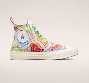 Trampki Wysokie Converse Chuck 70 Pride Białe Czerwone | CV-594IGR