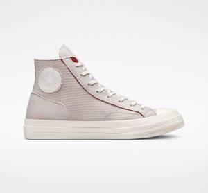 Trampki Wysokie Converse Chuck 70 Tearaway Głęboka Srebrne Różowe | CV-187CXN