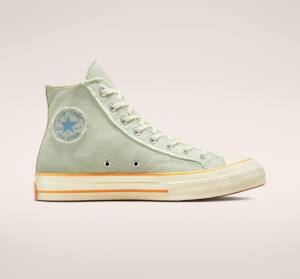 Trampki Wysokie Converse Chuck 70 Washed Denim Głęboka Niebieskie Indygo | CV-843PMH