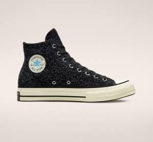 Trampki Wysokie Converse Chuck 70 Zamszowe Seasonal Color Czarne | CV-785MCL