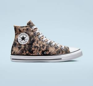 Trampki Wysokie Converse Chuck Taylor All Star Dip Dye Czarne Białe | CV-047UGV