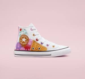 Trampki Wysokie Converse Chuck Taylor All Star Sweet Scoops Białe Beżowe Białe | CV-059WEC