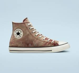 Trampki Wysokie Converse Chuck Taylor All Star Washed Płócienne Czarne | CV-065FWX