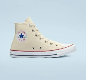 Trampki Wysokie Converse Chuck Taylor All Star Natural Ivory Beżowe Białe | CV-067AMX