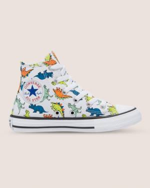 Trampki Wysokie Converse Chuck Taylor All Star Dinoverse Białe | CV-108BMV