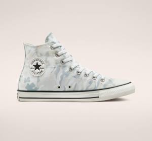 Trampki Wysokie Converse Chuck Taylor All Star Split Panel Camo Białe Szare | CV-134JUN