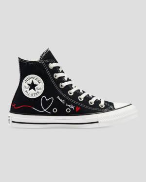 Trampki Wysokie Converse Chuck Taylor All Star Love Thread Czarne | CV-149HTK