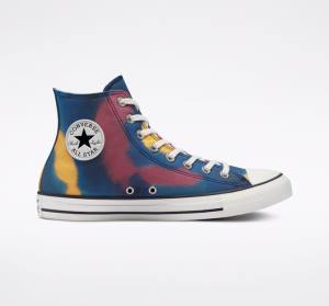 Trampki Wysokie Converse Chuck Taylor All Star Tie-Dye Niebieskie Kolorowe | CV-159HMK