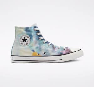 Trampki Wysokie Converse Chuck Taylor All Star Tie-Dye Kolorowe Czarne | CV-215FCK