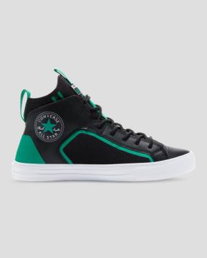 Trampki Wysokie Converse Chuck Taylor All Star Ultra Czarne Zielone | CV-295GOQ