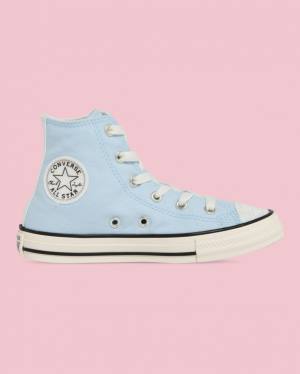 Trampki Wysokie Converse Chuck Taylor All Star UV Glitter Niebieskie | CV-321QSV