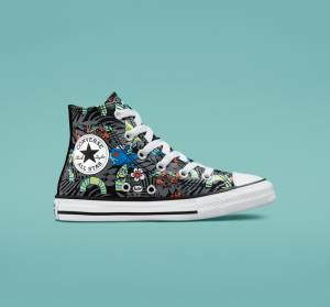 Trampki Wysokie Converse Chuck Taylor All Star Plants Czarne Głęboka Zielone Białe | CV-482NKZ