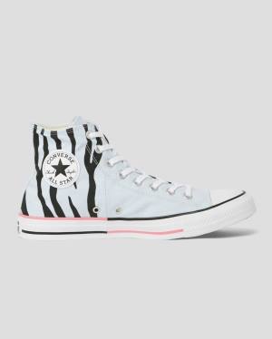 Trampki Wysokie Converse Chuck Taylor All Star Sun Blocked Icon Print Niebieskie | CV-629WGP