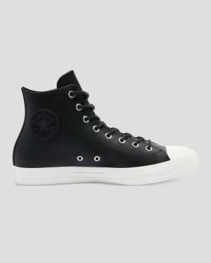 Trampki Wysokie Converse Chuck Taylor All Star Seasonal Skórzane Czarne | CV-746HCG