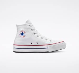 Trampki Wysokie Converse Chuck Taylor All Star Lift Platformie Białe Ciemny Czerwone Granatowe | CV-780HKB