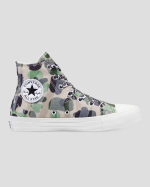 Trampki Wysokie Converse Chuck Taylor Edged Leopard Print Czarne | CV-196QAO