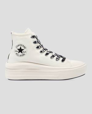 Trampki Wysokie Converse Chuck Taylor Move Zebra Print Platformie Beżowe | CV-935STL