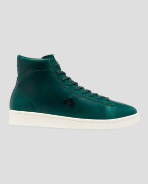 Trampki Wysokie Converse Pro Skórzane Horween Zielone | CV-206UQX