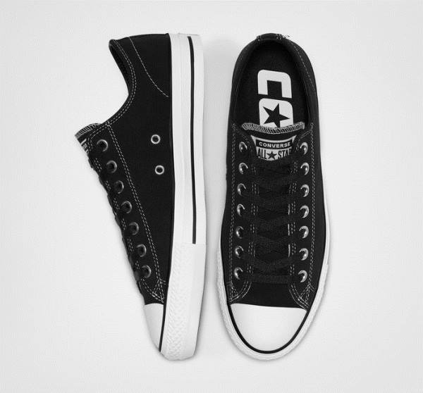 Buty Skate Converse CONS Chuck Taylor All Star Pro Zamszowe Czarne Białe | CV-364XDV