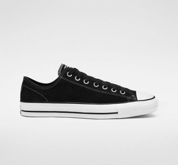 Buty Skate Converse CONS Chuck Taylor All Star Pro Zamszowe Czarne Białe | CV-364XDV