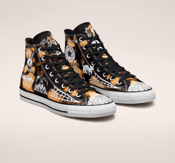 Buty Skate Converse CONS Chuck Taylor All Star Pro Sean Pablo Czarne Białe | CV-387MHQ