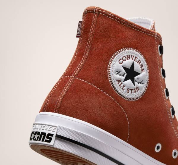 Buty Skate Converse CONS Chuck Taylor All Star Pro Zamszowe Czarne Białe | CV-549MHB