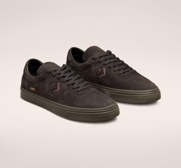 Buty Skate Converse CONS Louie Lopez Pro Nubuck Skórzane Kawa Czarne Brązowe | CV-701MWX