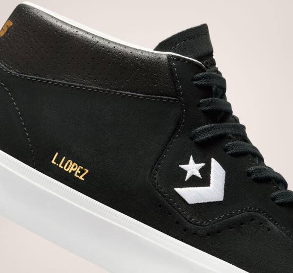 Buty Skate Converse CONS Louie Lopez Pro Mid Czarne Białe | CV-730CNU