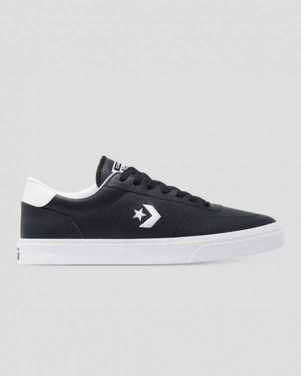 Trampki Niskie Converse Boulevard Faux Skórzane Czarne | CV-974JTA