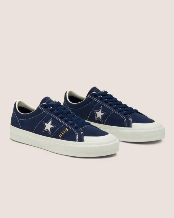 Trampki Niskie Converse CONS Alexis Sablone One Star Pro Zamszowe Niebieskie | CV-796RFZ